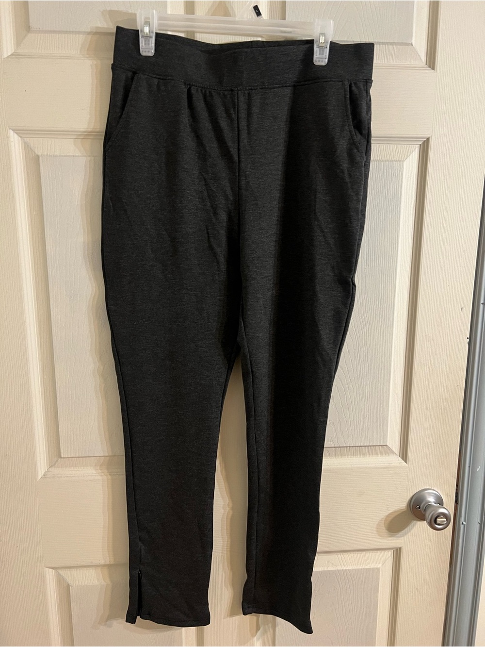 NWOT Women’s Sz Large Yoga Pants Dark Charcoal Ponte Jogger Pants